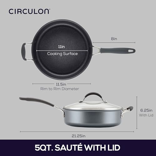 A1 Series Nonstick Induction Sauté Pan with Lid