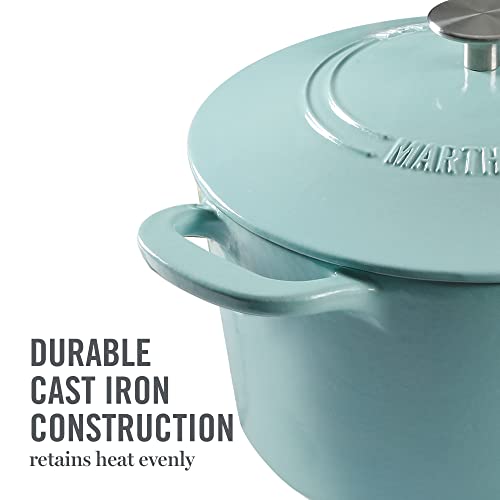 Gatwick 7 Quart Enamel Cast Iron Dutch Oven (Martha Blue / 7-Quart)