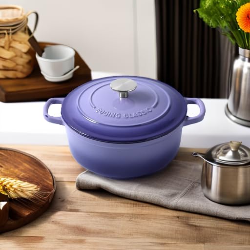 Enameled Cast Iron Duch Oven (Purple / 5.5QT)