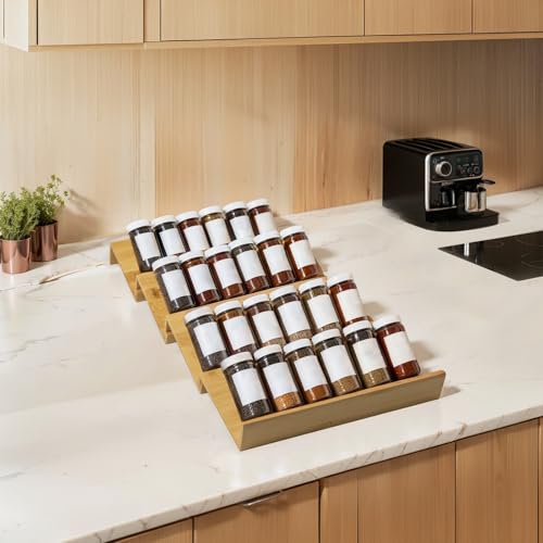 Bamboo Spice Rack For Drawer (4 Count)