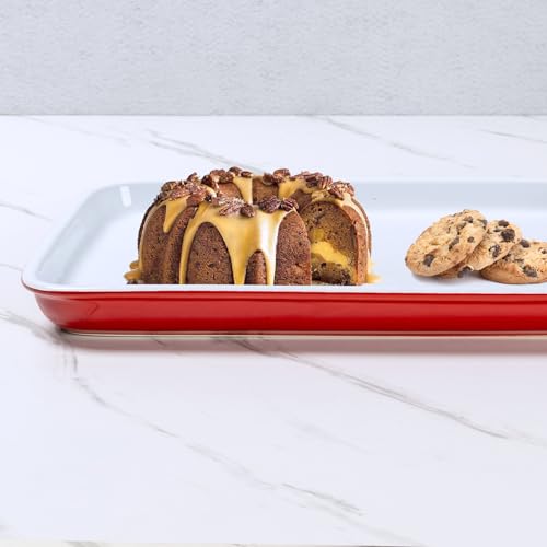 Lagasse 15.75 IN Large Baking Sheet (Red)