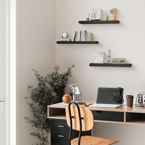 Floating Shelves for Wall (Black / 24"-3pack)