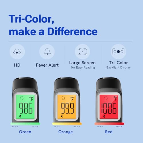 Touchless Thermometer for Kids and Adults (Black)