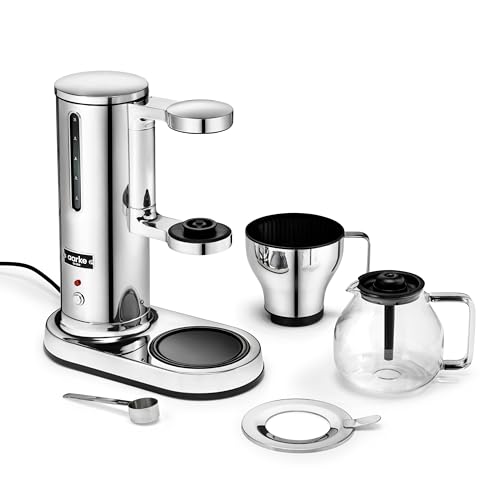 Drip Coffee Maker with 42oz Glass Carafe (Stainless Steel)