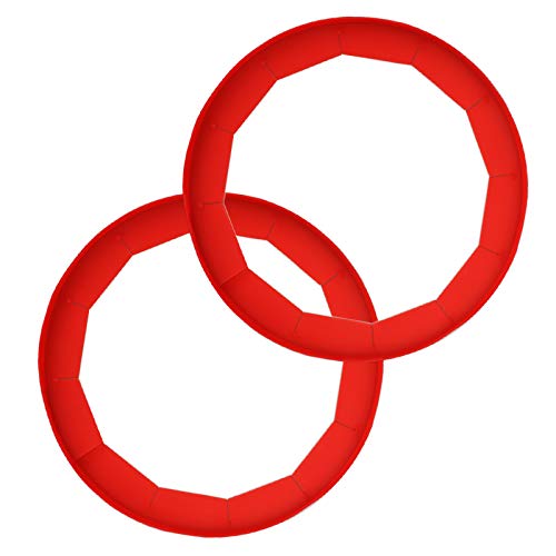 Adjustable Silicone Pie Crust Shields (2 PCS (Red))