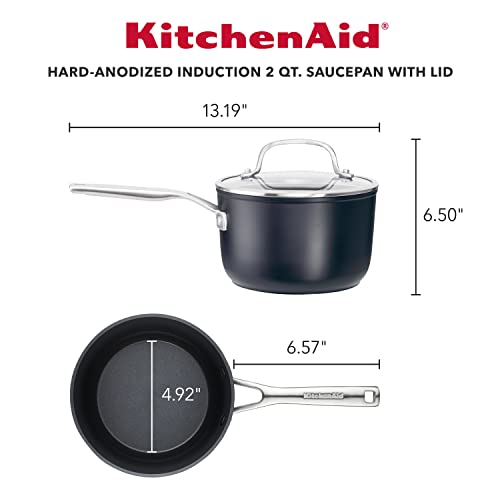 Hard Anodized Induction Sauce Pan with Lid (Saucepan (2 Quart))
