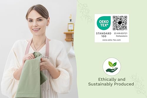 Organic Cotton Sage Flour Sack Kitchen Towels (Sage)