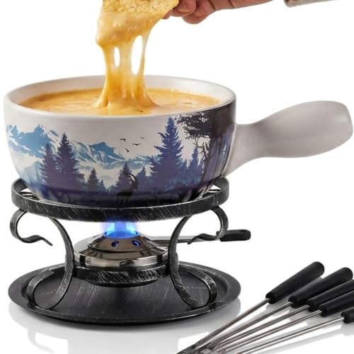 Serene Summits Swiss Design Fondue Set for Party
