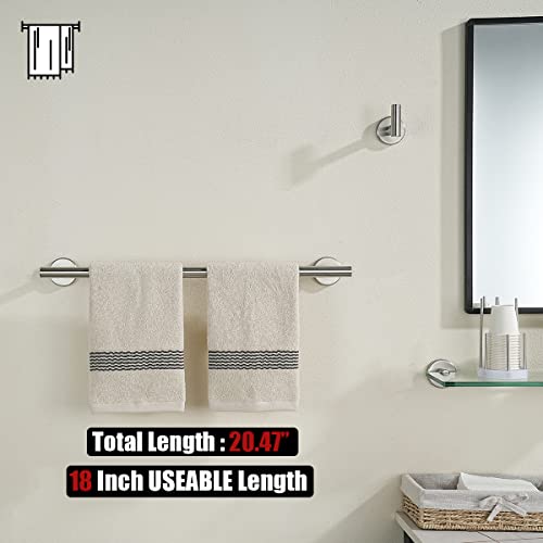 Bath Towel Bar (Brushed / 20.5 Inch)