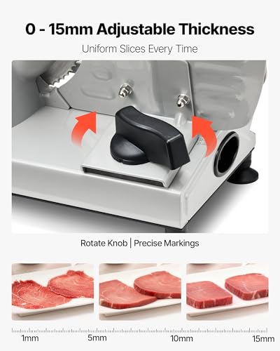 Meat Slicer 6.7" Electric Deli Slicer Machine with 2 SUS420 Blades (6.7 inch / Silver)