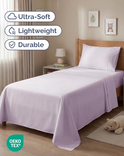 Twin Size 3 Piece Sheet Set (33 - Light Lavender / Twin)