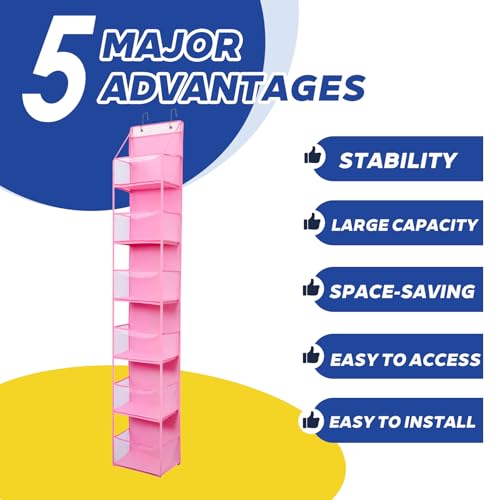 2 Packs Over The Door Organizer (Pink)