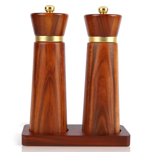 Wooden Salt and Pepper Grinder Set (Acacia Wood 7”2PC)