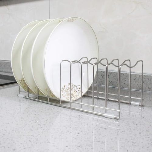 Pot Lid Organizer Pan Lid Organizer Kitchen Pot Lid Rack Suitable for Bakeware Dish Plate (2 Pack)