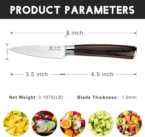 Paring Knife 3.5 Inch (Brown Handle)