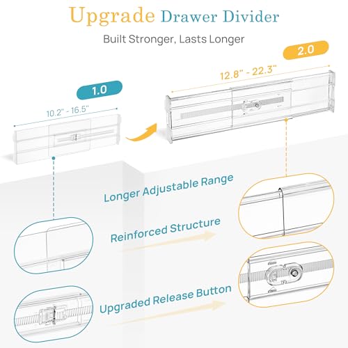 4" Regular Upgrade Drawer Dividers for Clothes (4 Count)