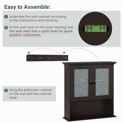 Bathroom Cabinet Wall Mount (Espresso)