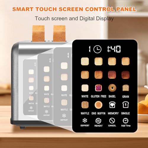 2 Slice Toaster Touch Screen (Grey)