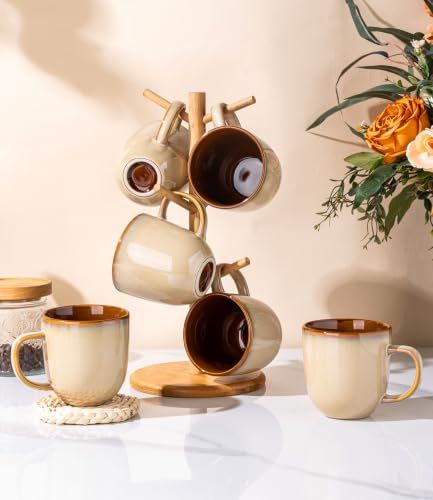 Ceramic Coffee Mugs Set of 6 (Pale Kahki / set of 6)