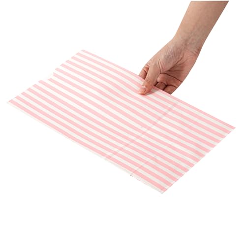 Pink And White Stripe Paper Bag (12 lb / Pink & White)