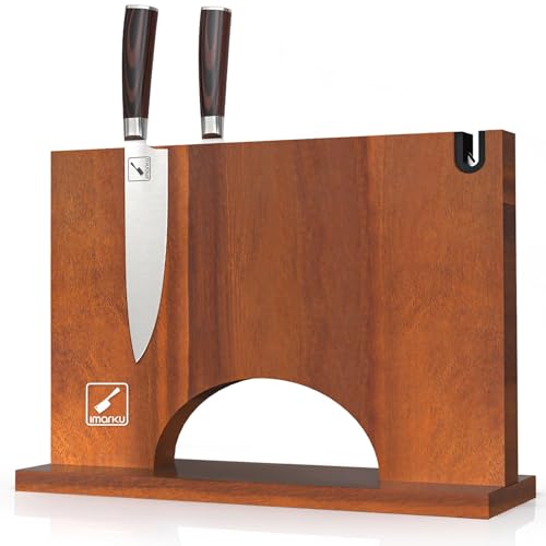 Magnetic Knife Block with Built (Magnetic / 12.23*4.07*10.21 Inch)