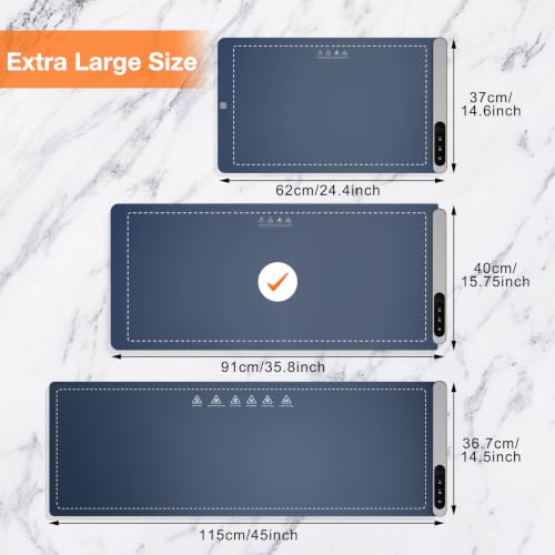 Extra Large Warming Mat for Food (XX Large Size: 36"x16" / Navy)