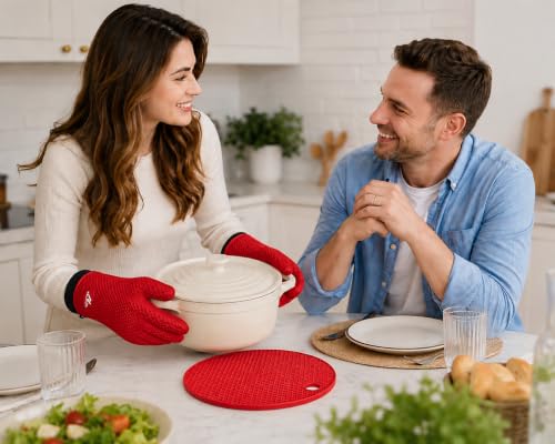 Silicone Oven Gloves (Red)