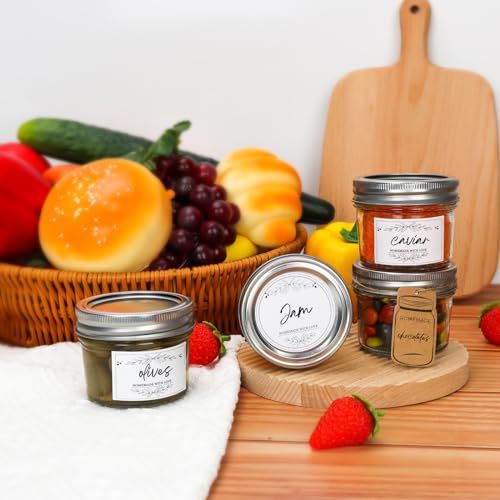 8 Pack 4 oz Small Glass Mason Jars
