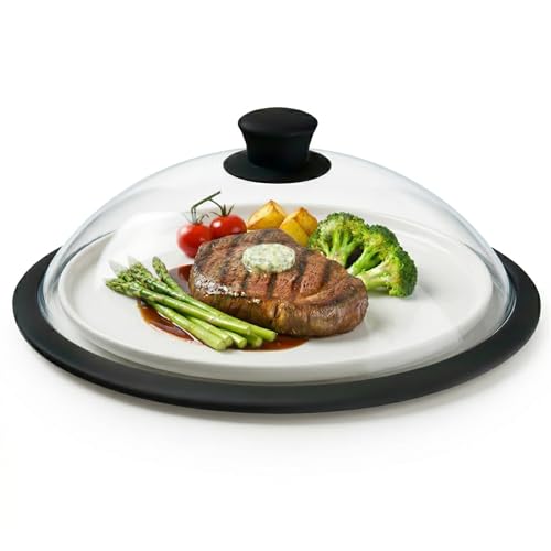 Vented Splatter Upgraded Tempered Glass Microwave Cover (11.5 inch)