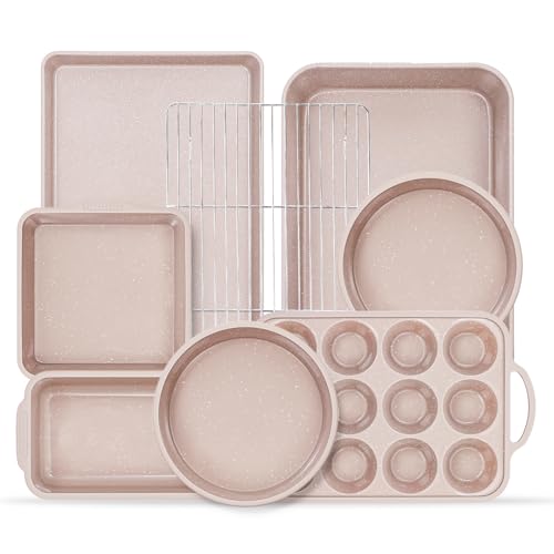 8 Piece Baking Pans Set Nonstick