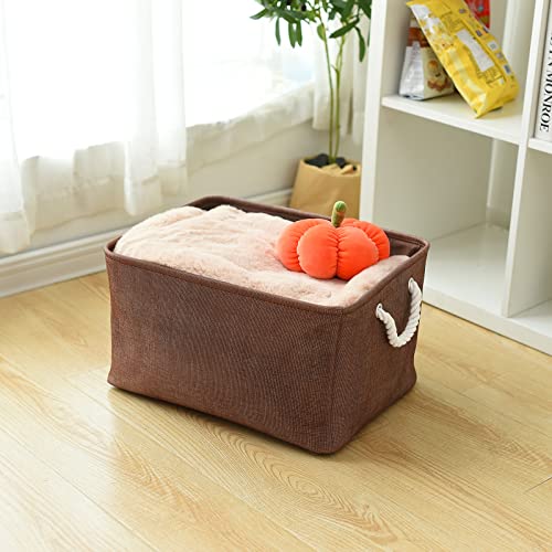 Organization and Storage Basket for Organizing (Brown / 3PCS/X Large -17.7Lx13.8Wx9.8H)