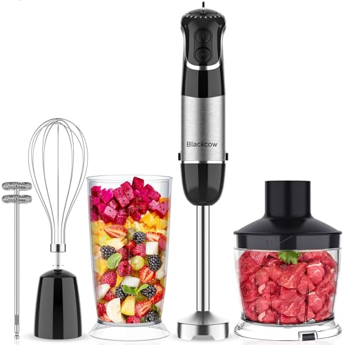Immersion Blender Handheld (800 W & 12 Speed / Black)