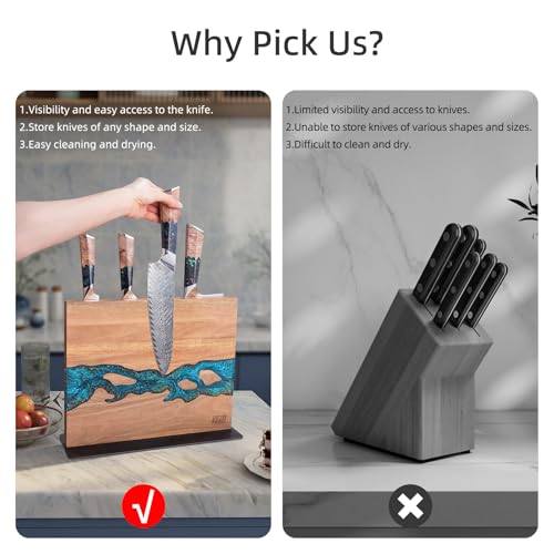 Magnetic Knife Block (Blue)