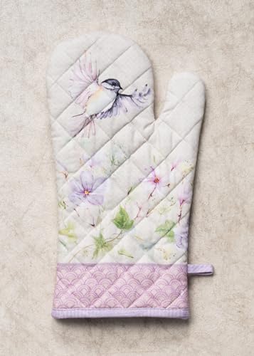 Maison d'Hermine Oven Gloves 100% Cotton Oven Mitt (092 - Magnolia Mornings / 7.5" x 13" (Oven Mitt))