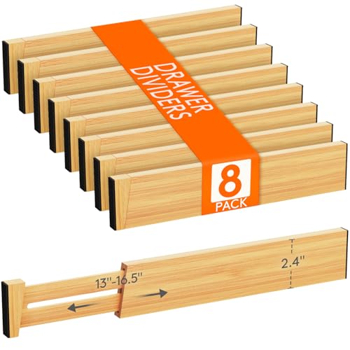 2.4" Kitchen Drawer Dividers (2.4"H, 13-16.5"L)