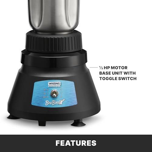 BevBasix Bar Blender with 32 oz Stainless Steel Jar (Stainless Steel Model)