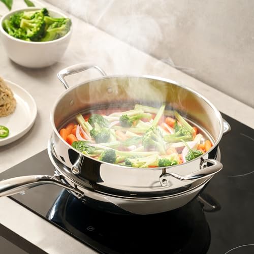 5 Ply Stainless Steel Wok Set