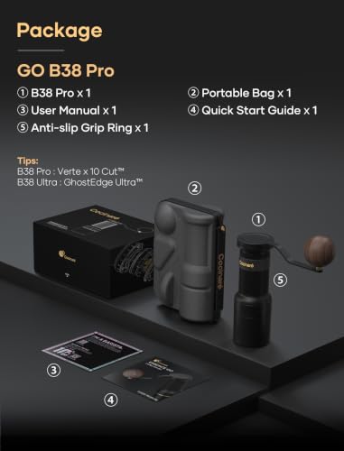 ESSENCE GO B38 Ultra Manual Coffee Grinder Capacity 30g (Monque Pink)