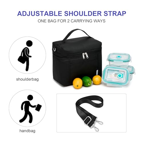 NOL Insulated Lunch Bags for Women Cooler Bag Lightweight Nylon Waterproof Lunch Box For Work