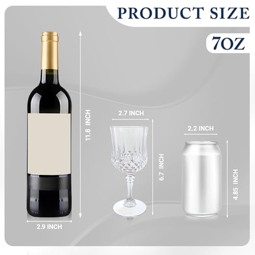 100Pack Plastic Wine Glasses (Transparent)