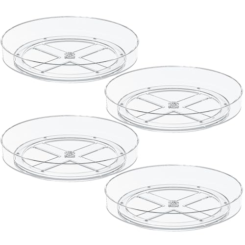 4 Pack 10 Inch Clear Lazy Susan Turntable Organizer for Cabinet (10inch - 4 Pack)