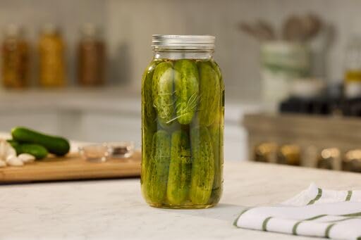 Wide Mouth Half Gallon 64 Oz Jars with Lids and Bands (Half Gallon / 64 Ounce (Pack of 12))