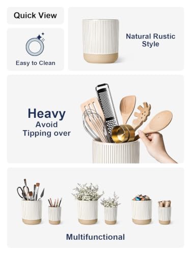 Ceramic Kitchen Utensil Holder (Line(L))