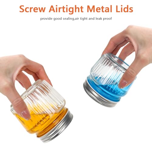 Glass Mason Jars with Lids (Vintage 8oz 6pack)