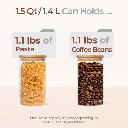 Glass Storage Containers with Lids 1.5 Qt (1.5 Qt x 3)