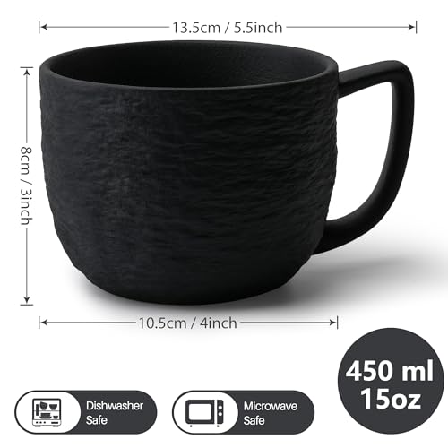 Coffee Mugs Set of 4 (Black)