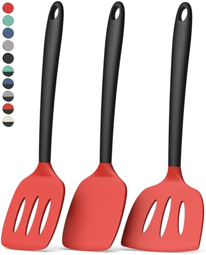 3 Pack Silicone Spatula Set (RedBlack)