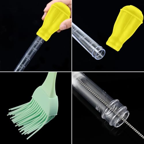 7 Pcs Heat resistant Turkey Baster Cooking Set Includes 4pcs Large Turkey Basters for Cooking