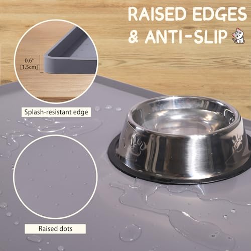 Silicone Cat & Dog Food Mat for Floors Waterproof
