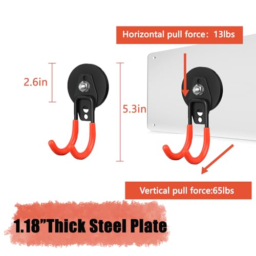 Large Heavy Duty Magnetic Hooks (Medium J/4pack13-65lbs)